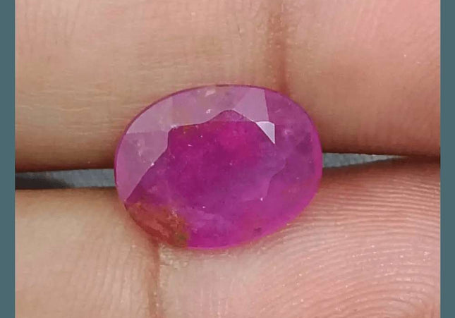 5.29ct Mozambique Ruby Natural Untreated Gemstone GSI Certified - SMSGEMS 
