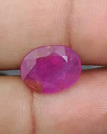 5.29ct Mozambique Ruby Natural Untreated Gemstone GSI Certified - SMSGEMS 