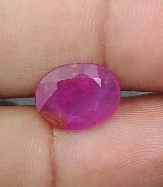5.29ct Mozambique Ruby Natural Untreated Gemstone GSI Certified - SMSGEMS 