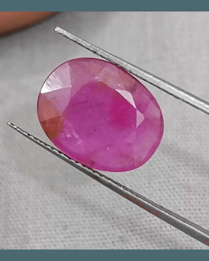 5.29ct Mozambique Ruby Natural Untreated Gemstone GSI Certified - SMSGEMS 