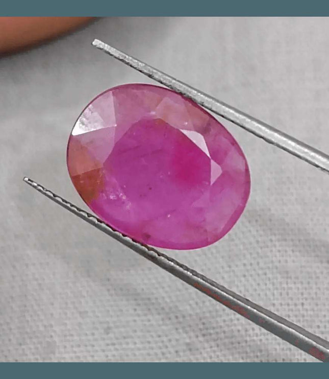 5.29ct Mozambique Ruby Natural Untreated Gemstone GSI Certified - SMSGEMS 