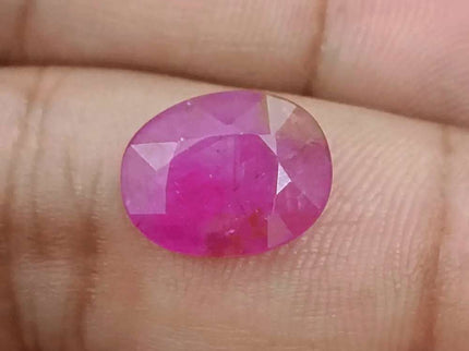 5.29ct Mozambique Ruby Natural Untreated Gemstone GSI Certified - SMSGEMS 