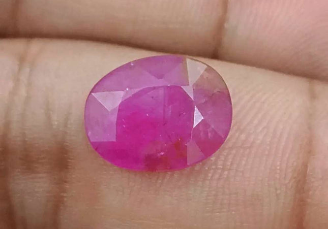 5.29ct Mozambique Ruby Natural Untreated Gemstone GSI Certified - SMSGEMS 