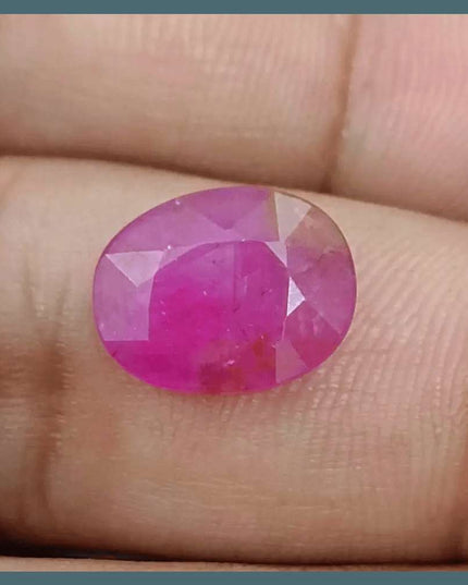 5.29ct Mozambique Ruby Natural Untreated Gemstone GSI Certified - SMSGEMS 