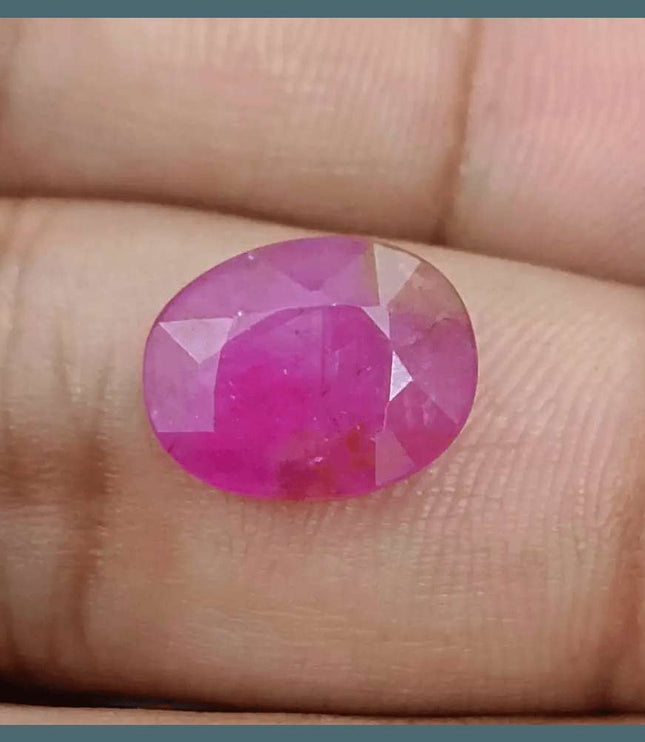 5.29ct Mozambique Ruby Natural Untreated Gemstone GSI Certified - SMSGEMS 