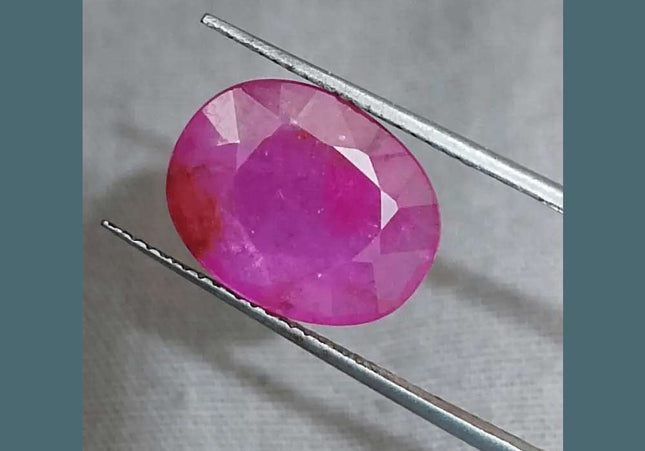 5.29ct Mozambique Ruby Natural Untreated Gemstone GSI Certified - SMSGEMS 