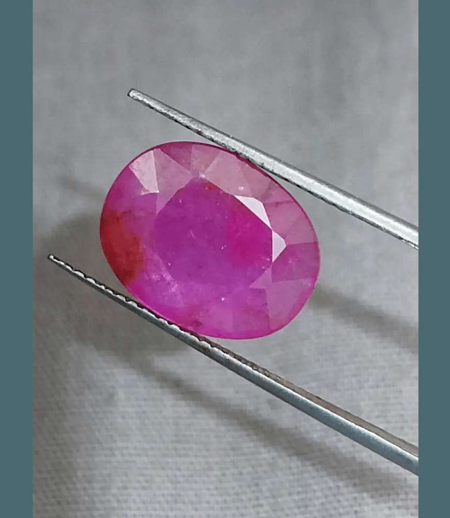 5.29ct Mozambique Ruby Natural Untreated Gemstone GSI Certified - SMSGEMS 