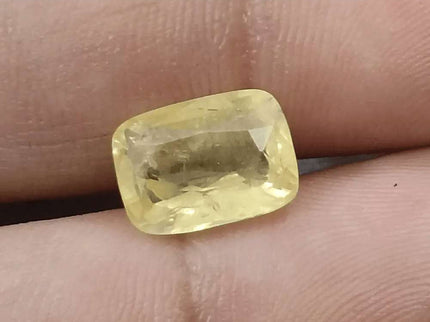 5.44ct Intense Yellow Ceylon Sapphire GSI Certified - SMSGEMS 