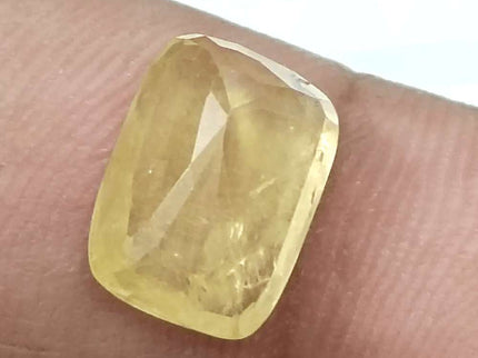 5.44ct Intense Yellow Ceylon Sapphire GSI Certified - SMSGEMS 