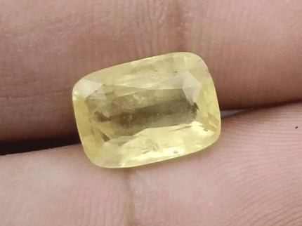 5.44ct Intense Yellow Ceylon Sapphire GSI Certified - SMSGEMS 