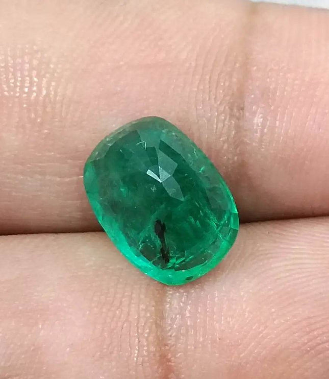 GSI Certified 5.49ct Alpine Green Natural Gemstone - SMSGEMS 