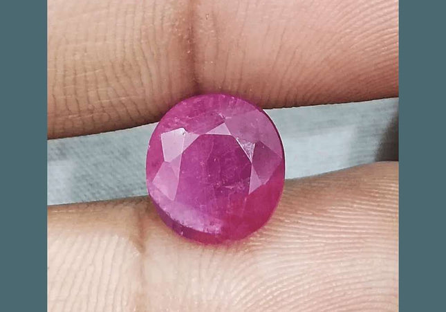GSI Certified 5.49ct Ruby , 100% Natural Ruby - SMSGEMS 