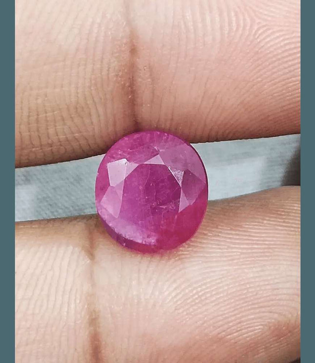 GSI Certified 5.49ct Ruby , 100% Natural Ruby - SMSGEMS 