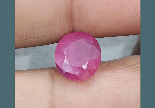 GSI Certified 5.49ct Ruby , 100% Natural Ruby - SMSGEMS 