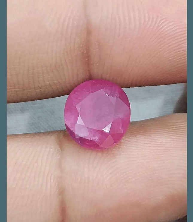 GSI Certified 5.49ct Ruby , 100% Natural Ruby - SMSGEMS 