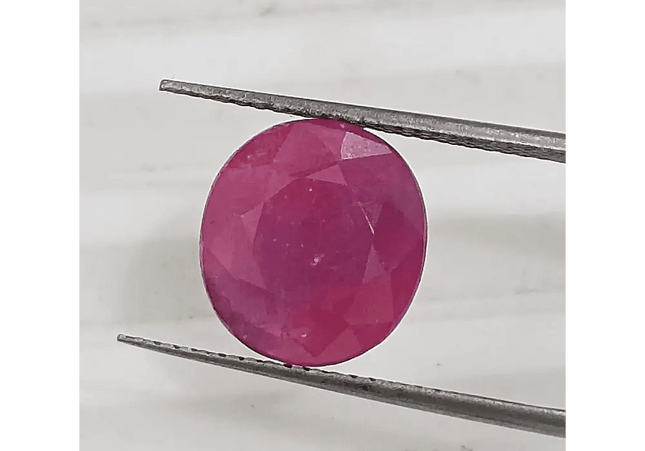 GSI Certified 5.49ct Ruby , 100% Natural Ruby - SMSGEMS 