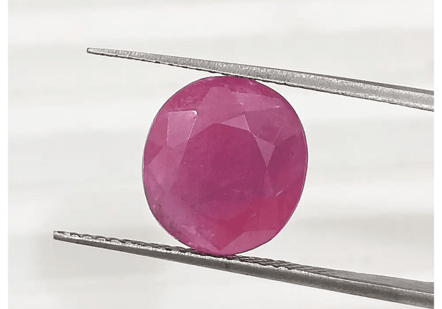 GSI Certified 5.49ct Ruby , 100% Natural Ruby - SMSGEMS 