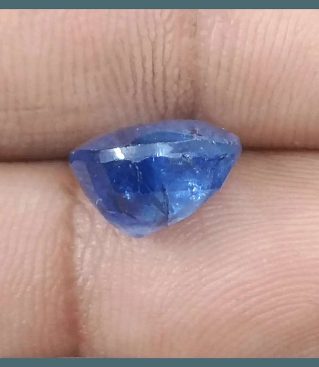 GSI Certified 5.68ct Deep Blue Sapphire - SMSGEMS 