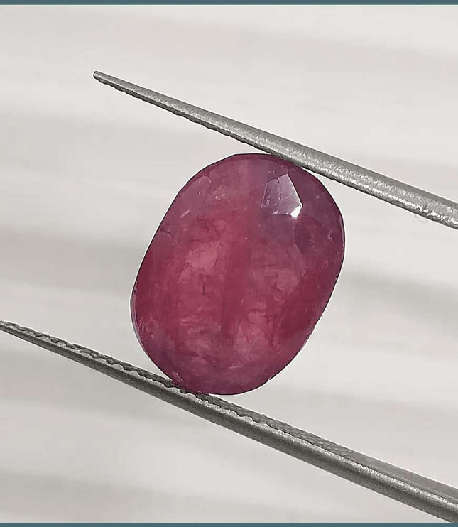 5.76ct Natural Untreated Ruby GSI Certified - SMSGEMS 