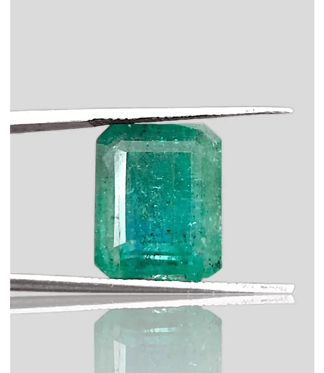 GSI Certified 8.22ct Zambian Emerald, Natural Gemstone - SMSGEMS 