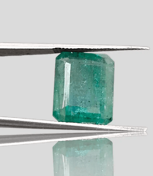 GSI Certified 8.22ct Zambian Emerald, Natural Gemstone - SMSGEMS 