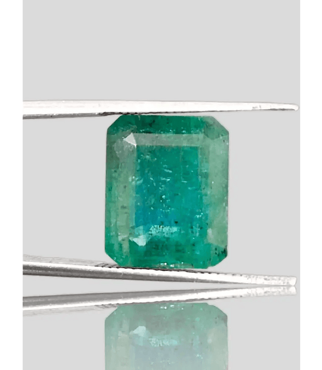 GSI Certified 8.22ct Zambian Emerald, Natural Gemstone - SMSGEMS 