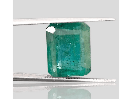 GSI Certified 8.22ct Zambian Emerald, Natural Gemstone - SMSGEMS 