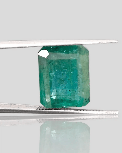 GSI Certified 8.22ct Zambian Emerald, Natural Gemstone - SMSGEMS 