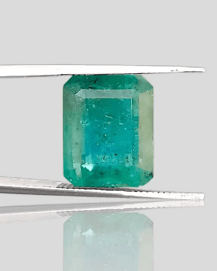 GSI Certified 8.22ct Zambian Emerald, Natural Gemstone - SMSGEMS 