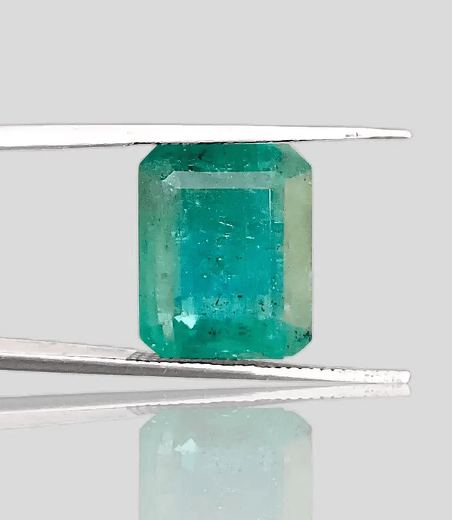 GSI Certified 8.22ct Zambian Emerald, Natural Gemstone - SMSGEMS 