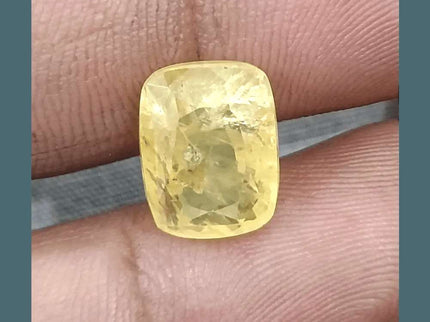 8.36ct Natural Yellow Ceylon Sapphire GSI Certified - SMSGEMS 