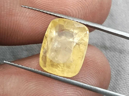 8.36ct Natural Yellow Ceylon Sapphire GSI Certified - SMSGEMS 