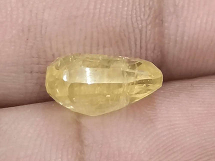 8.36ct Natural Yellow Ceylon Sapphire GSI Certified - SMSGEMS 