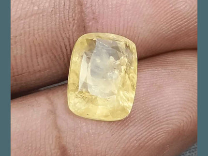 8.36ct Natural Yellow Ceylon Sapphire GSI Certified - SMSGEMS 