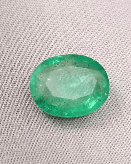 IGI Certified 13.36ct Pakistan Oval Cut Full Luster Emerald, Natural Earth Mined Gemstone. - SMSGEMS 