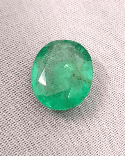 IGI Certified 13.36ct Pakistan Oval Cut Full Luster Emerald, Natural Earth Mined Gemstone. - SMSGEMS 