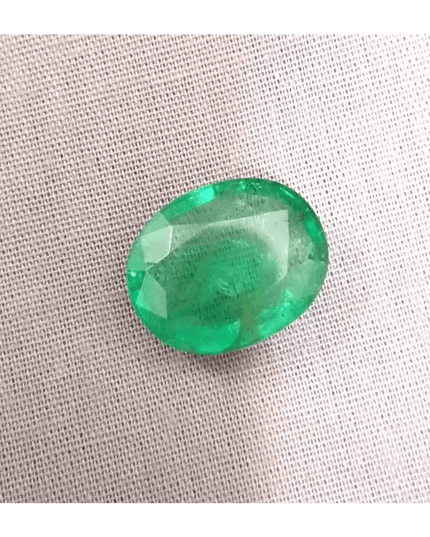 IGI Certified 13.36ct Pakistan Oval Cut Full Luster Emerald, Natural Earth Mined Gemstone. - SMSGEMS 
