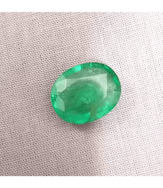 IGI Certified 13.36ct Pakistan Oval Cut Full Luster Emerald, Natural Earth Mined Gemstone. - SMSGEMS 
