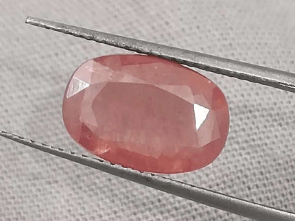 IGI Certified 3.29ct Padparadscha Sapphire, Natural Heated Gemstone - SMSGEMS 