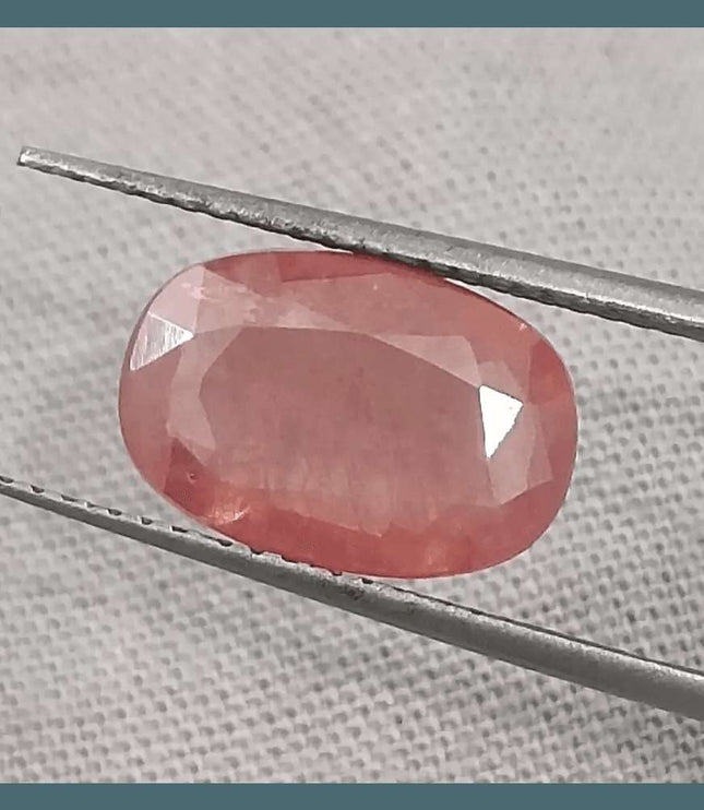 IGI Certified 3.29ct Padparadscha Sapphire, Natural Heated Gemstone - SMSGEMS 