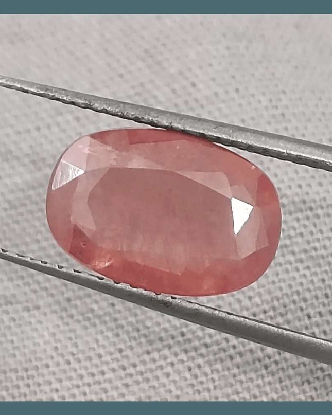 IGI Certified 3.29ct Padparadscha Sapphire, Natural Heated Gemstone - SMSGEMS 