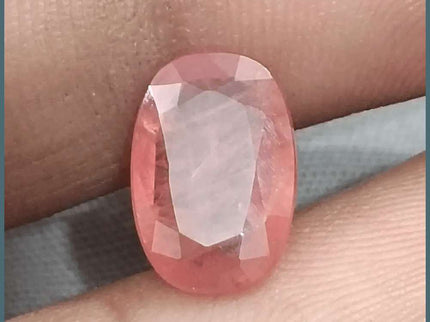 IGI Certified 3.29ct Padparadscha Sapphire, Natural Heated Gemstone - SMSGEMS 