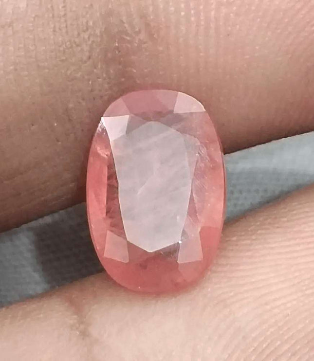 IGI Certified 3.29ct Padparadscha Sapphire, Natural Heated Gemstone - SMSGEMS 