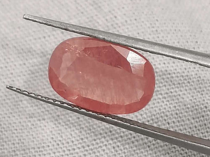 IGI Certified 3.29ct Padparadscha Sapphire, Natural Heated Gemstone - SMSGEMS 