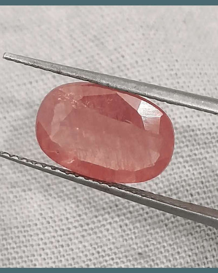 IGI Certified 3.29ct Padparadscha Sapphire, Natural Heated Gemstone - SMSGEMS 