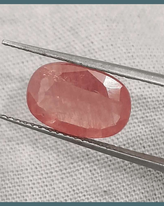 IGI Certified 3.29ct Padparadscha Sapphire, Natural Heated Gemstone - SMSGEMS 