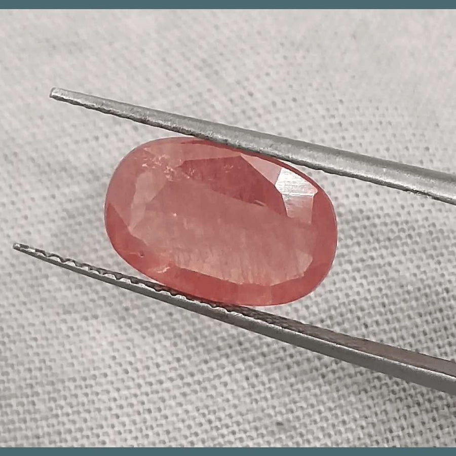 IGI Certified 3.29ct Padparadscha Sapphire, Natural Heated Gemstone - SMSGEMS 