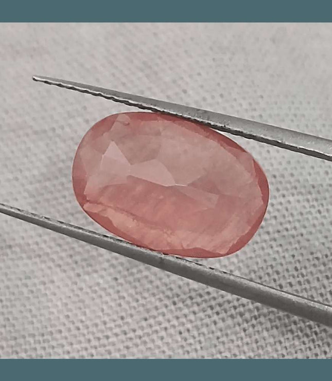 IGI Certified 3.29ct Padparadscha Sapphire, Natural Heated Gemstone - SMSGEMS 