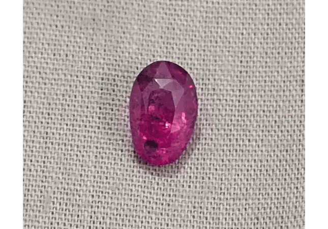 IGI Certified 3.48ct Deep Purple Red mozambique Ruby, Natural Untreated Gemstone - SMSGEMS 