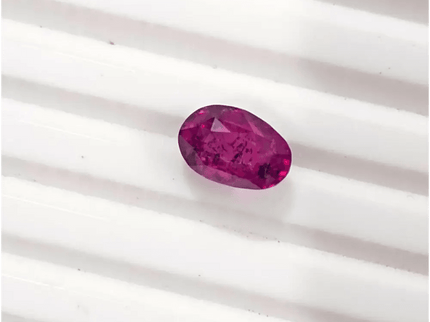 IGI Certified 3.48ct Deep Purple Red mozambique Ruby, Natural Untreated Gemstone - SMSGEMS 